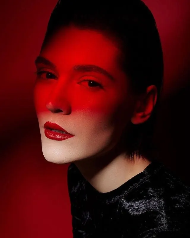 Red Light Portrait, photographic, luxury, dark