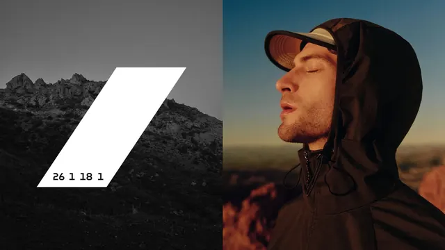 Mountain Landscape and Portrait Split, minimal, photographic, dark