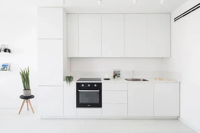 Minimalist Modern Kitchen Interior, minimal, corporate-clean, light