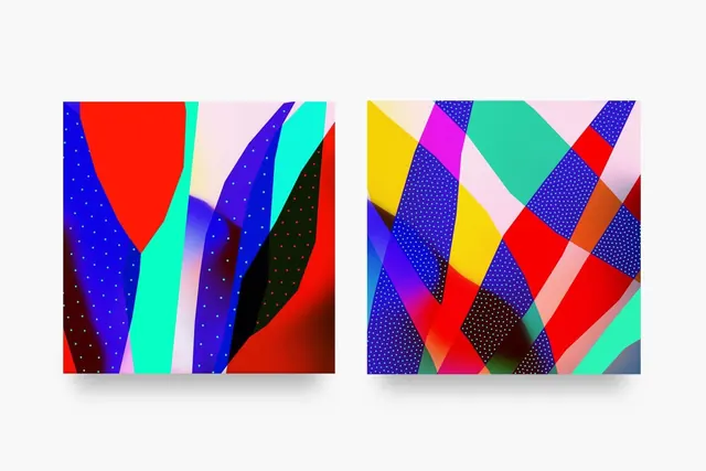 Abstract Geometric Color Blocks, geometric, abstract, vibrant