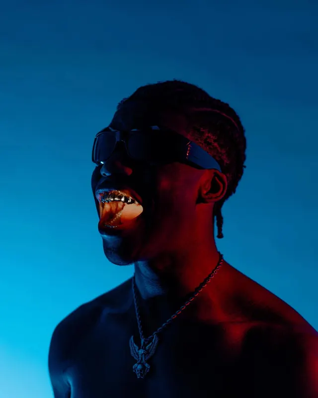 Cyberpunk Portrait with Neon Lighting, dark-mode, photographic, dark