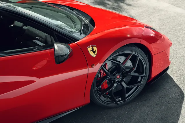 Red Sports Car Detail, luxury, photographic, vibrant