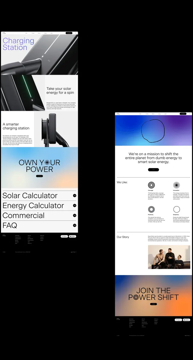 Power Shirt Branding and UI Design, minimal, swiss, dark