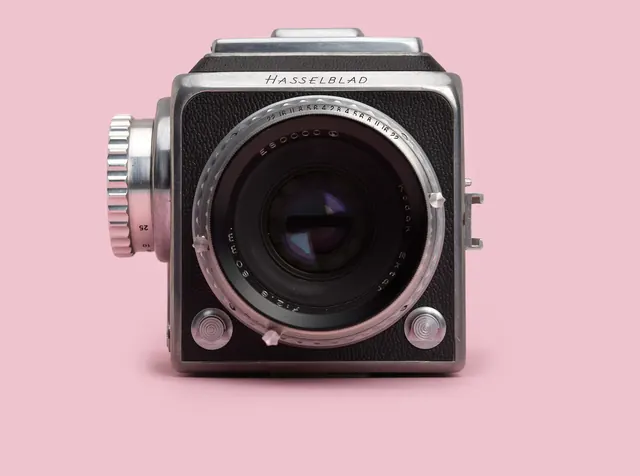 Vintage Camera Mockup, retro, technical, vibrant