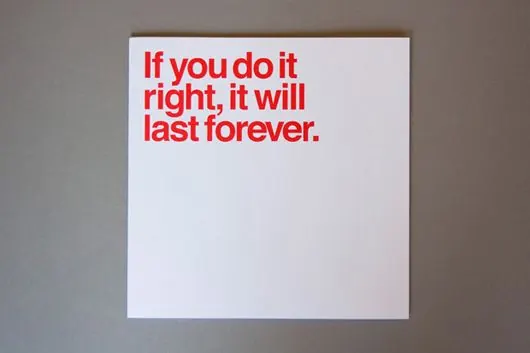 Minimalist Red Text on White Background, minimal, swiss, high-contrast