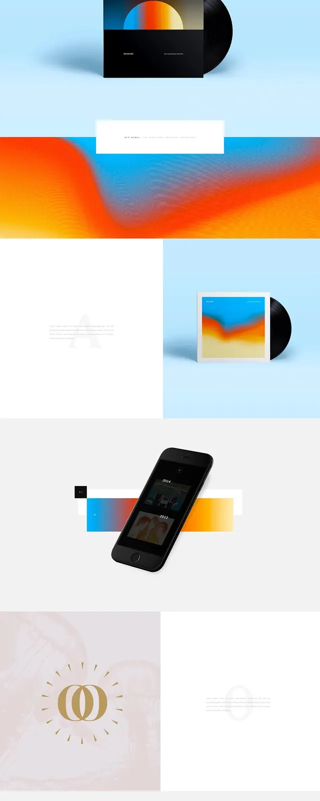 Abstract Gradient and Geometric Identity System, gradient-heavy, minimal, vibrant