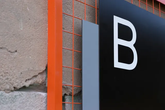 Minimalist Letter B Identity, minimal, swiss, dark