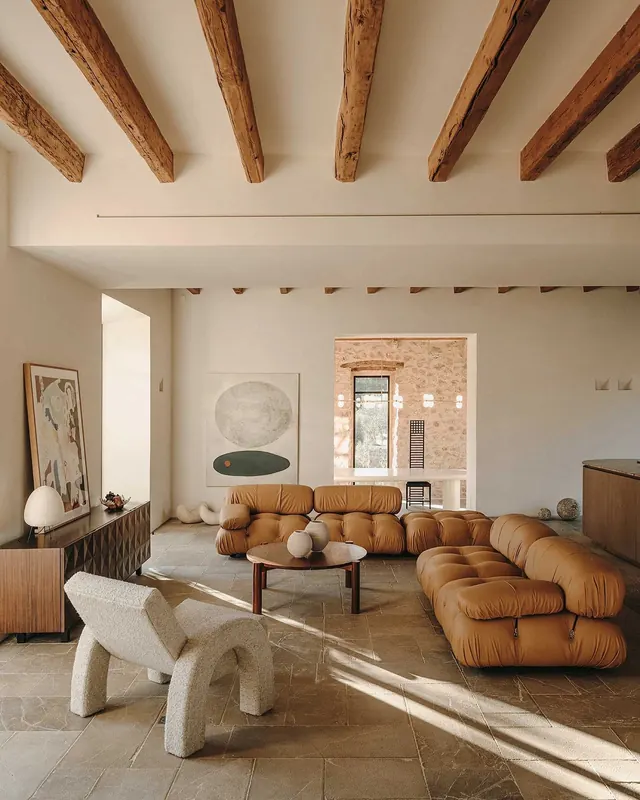 Modern Interior Design with Wood Accents, minimal, organic, warm