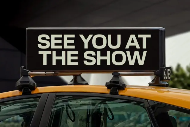 See You At The Show Signage Mockup, minimal, boxed, dark