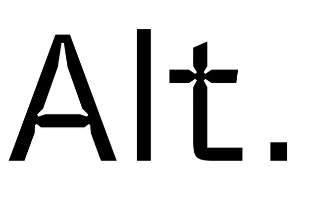 Alt. Wordmark, minimal, monochrome, monochrome