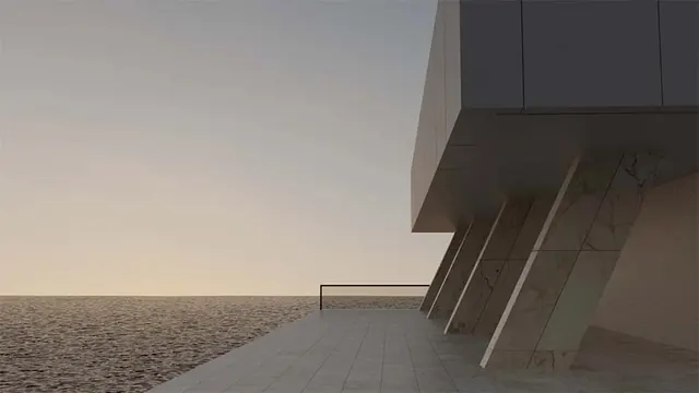 Minimalist Architectural Perspective, minimal, geometric, muted