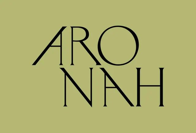 ARONNAH Wordmark, minimal, geometric, high-contrast