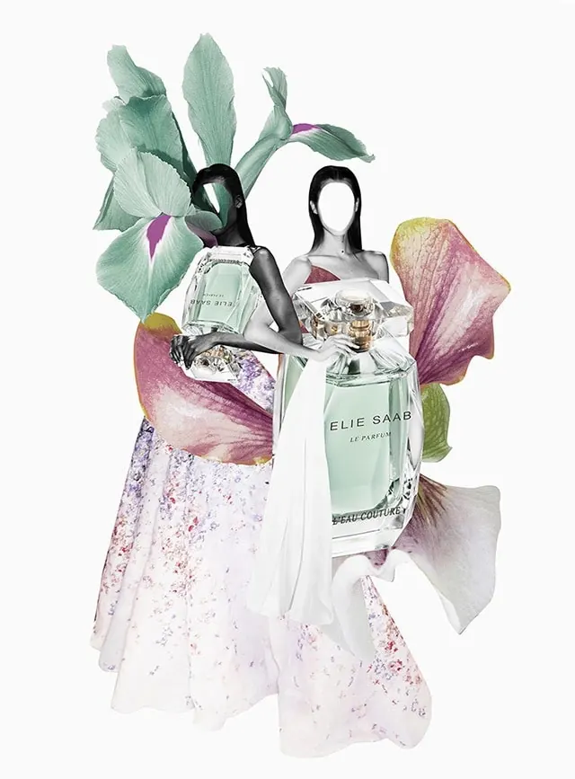 Floral Perfume Bottle Mockup, luxury, organic, pastel
