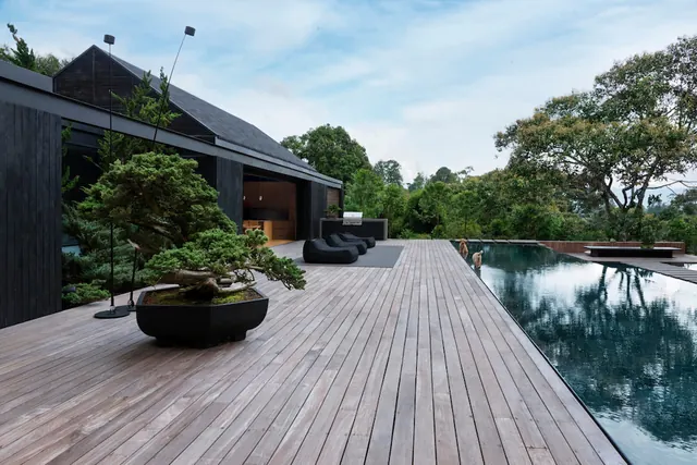 Modern Minimalist Poolside Architecture, minimal, luxury, muted