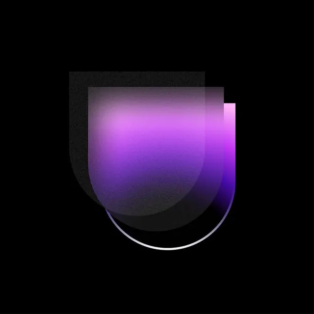 Abstract Gradient Overlap, minimal, glassmorphism, dark