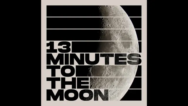 13 Minutes to the Moon Graphic, minimal, monochrome, monochrome