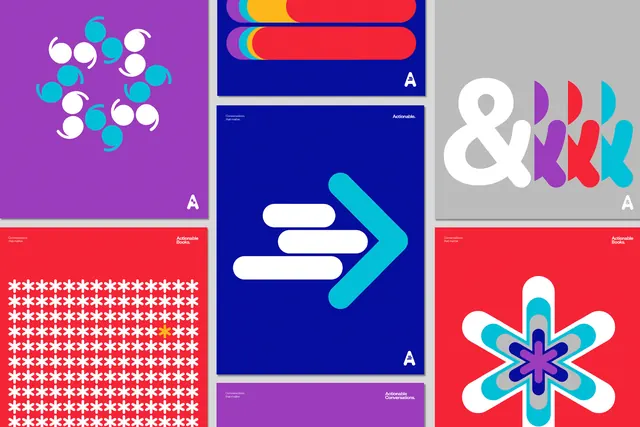 Geometric and Abstract Brand Identity Elements, minimal, geometric, vibrant