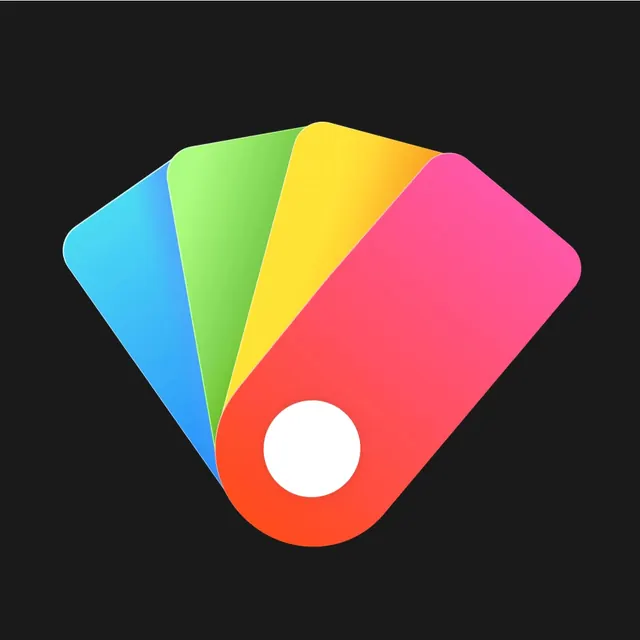 Colorful Fan Logo Design, minimal, geometric, vibrant