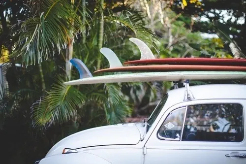 Vintage Surf Car Mockup, photographic, retro, light