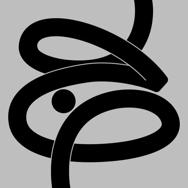 Abstract Line Art Graphic, minimal, geometric, monochrome