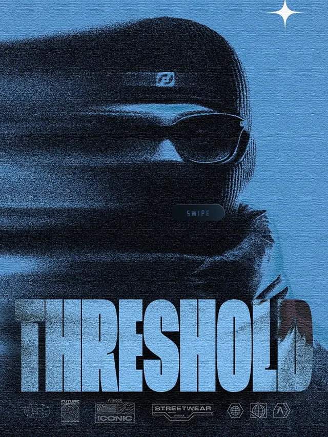 Threshold Branding Mockup, dark-mode, brutalist, dark