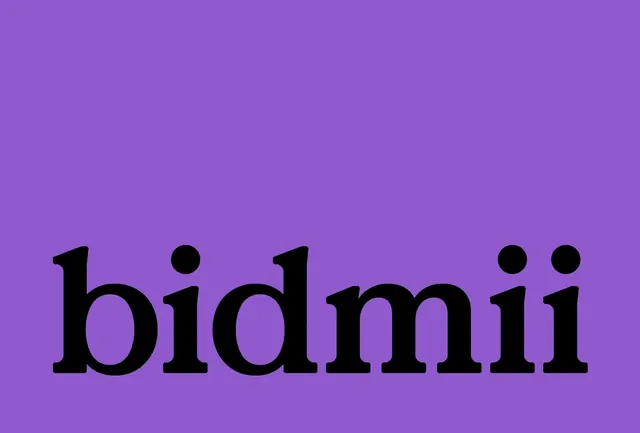 bidmii wordmark, minimal, flat, vibrant
