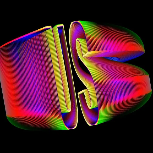 Abstract Gradient Wordmark, gradient-heavy, 3d-render, vibrant