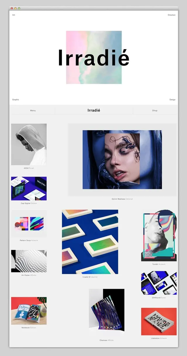 Irradie Brand Identity and Visual Assets, minimal, gradient-heavy, vibrant