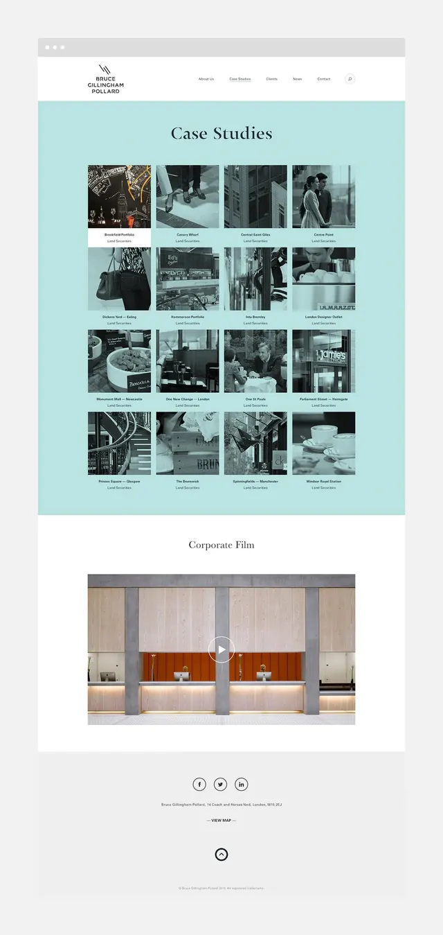 Case Studies Portfolio Page, minimal, corporate-clean, light