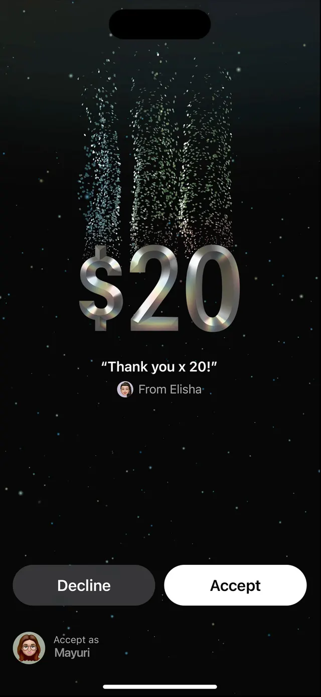 Mobile Payment Confirmation Screen, dark-mode, 3d-render, dark