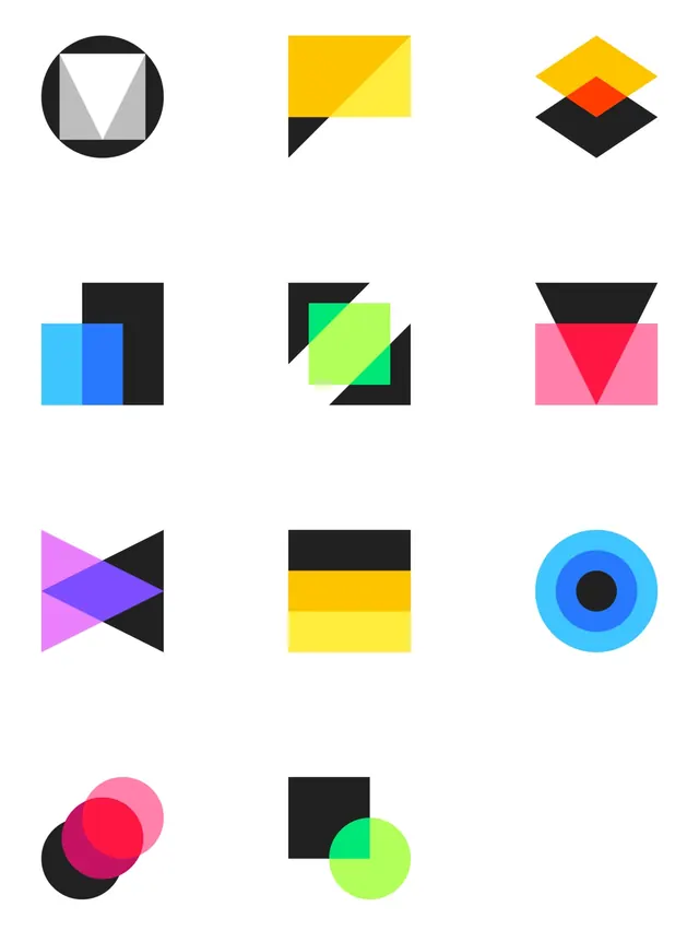 Geometric Abstract Logo Collection, minimal, geometric, vibrant