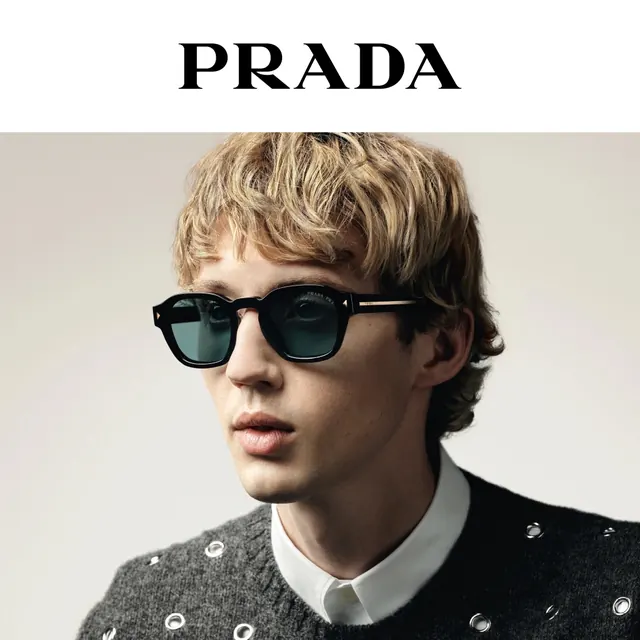 Prada Fashion Advertisement, luxury, minimal, high-contrast