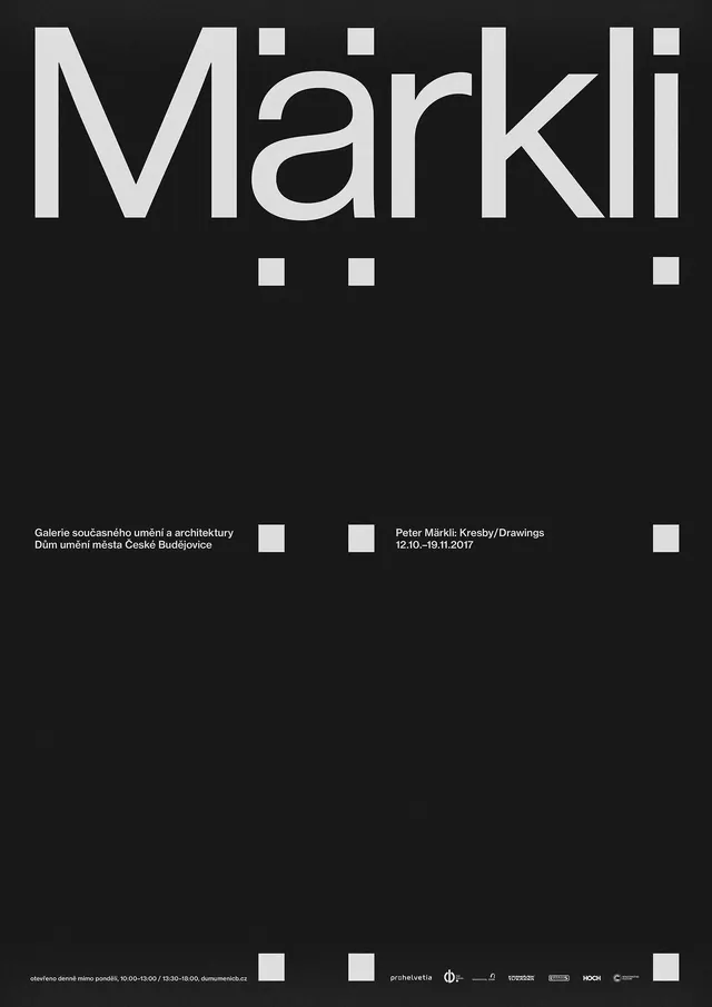 Märkli Wordmark and Layout, minimal, swiss, dark