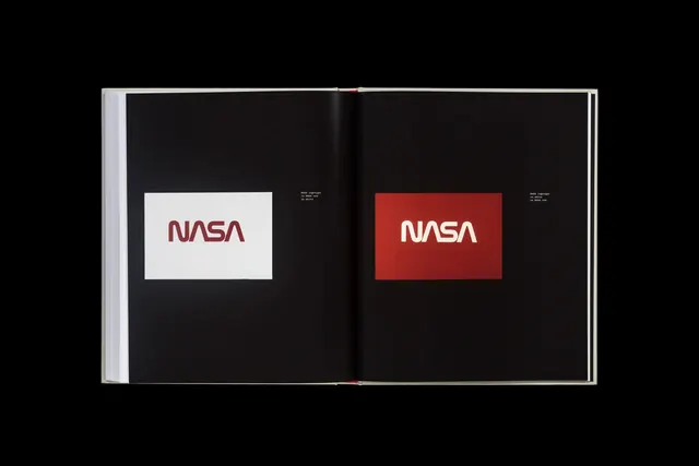 NASA Logo Variations, minimal, corporate-clean, high-contrast