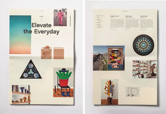 Elevate Design Editorial Spread, minimal, swiss, light
