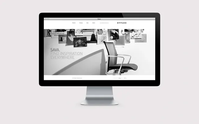 Modern Workspace UI Mockup, minimal, corporate-clean, monochrome