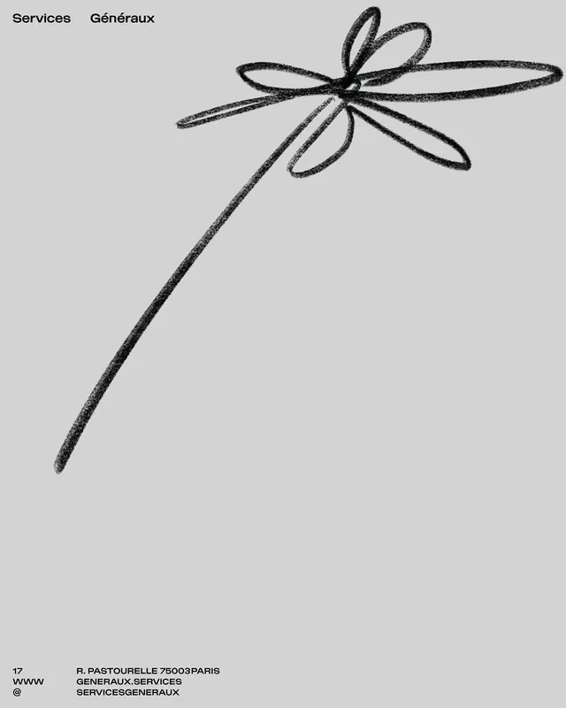 Minimalist Line Art Flower Design, minimal, line-art, monochrome