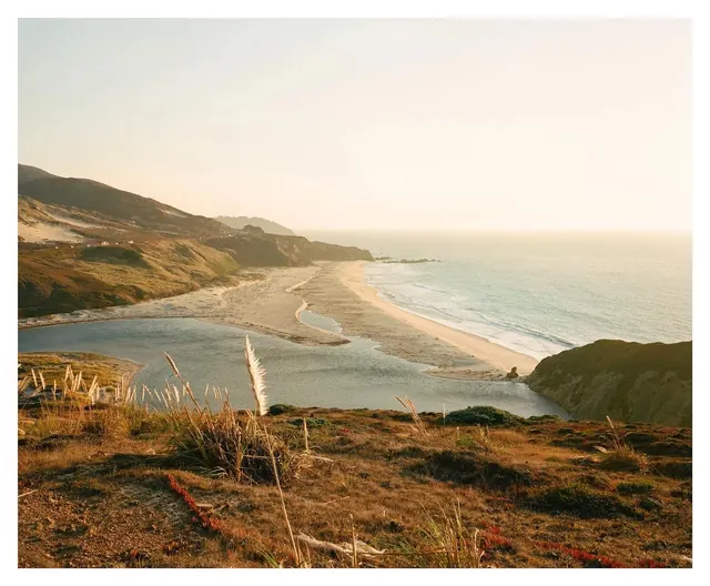 Coastal Beach Landscape, photographic, organic, muted