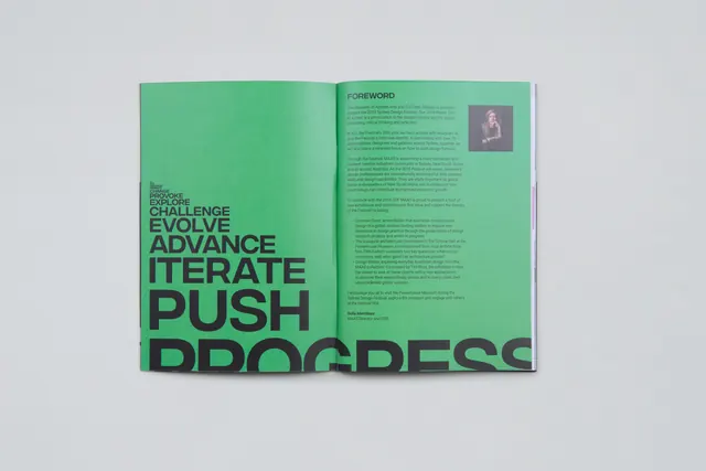 Typography and Layout Design Spread, minimal, swiss, high-contrast