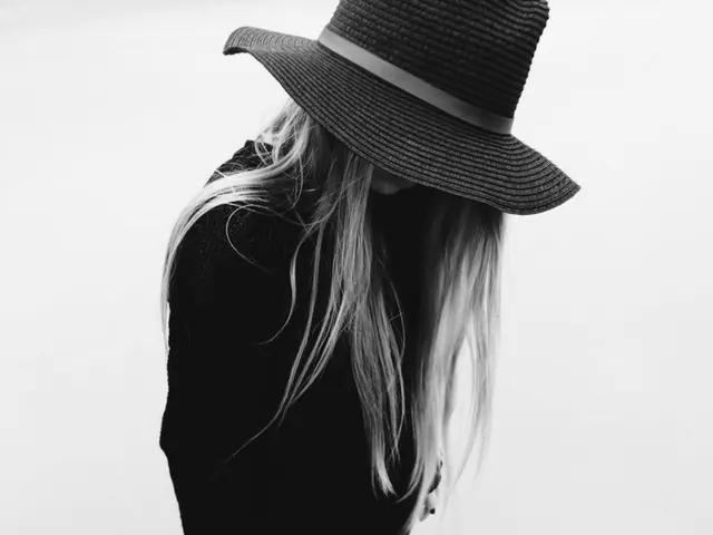 Monochrome Portrait of Woman in Hat, monochrome, photographic, monochrome
