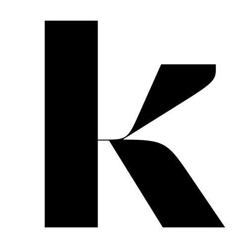 Geometric Letter K Logo, minimal, geometric, monochrome