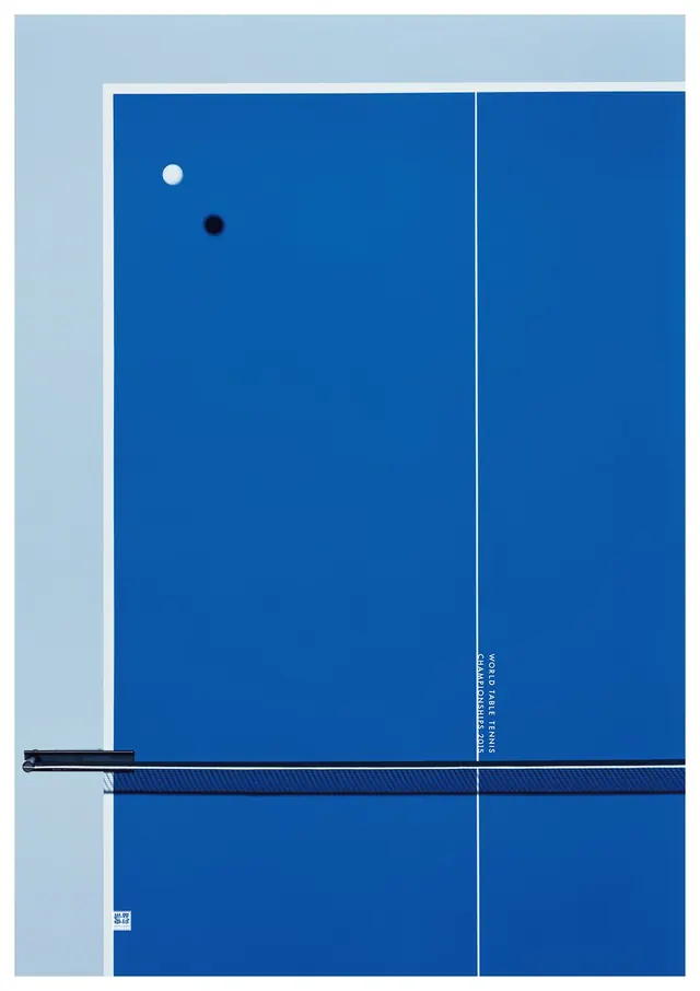 Minimalist Blue Geometric Layout, minimal, swiss, cool