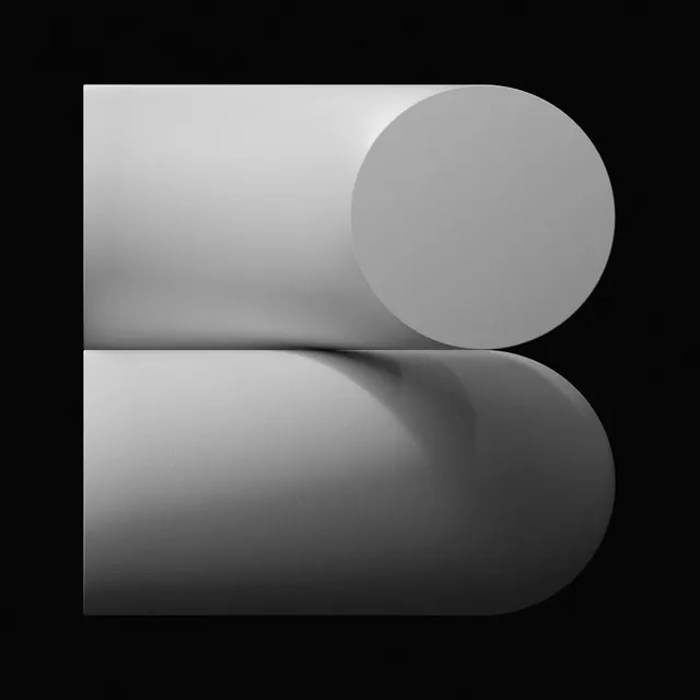 3D Cylinder Shadow Study, minimal, geometric, monochrome