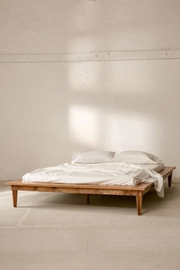 Minimalist Bed Mockup, minimal, photographic, light