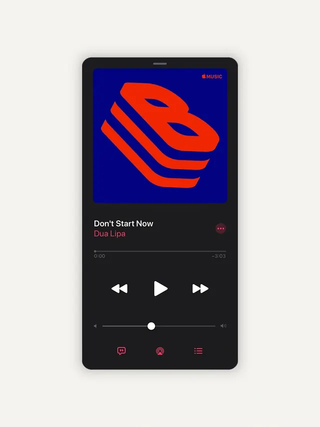 Music Player UI Design, minimal, dark-mode, dark