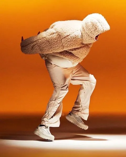 Man in Knit Sweater, photographic, minimal, warm