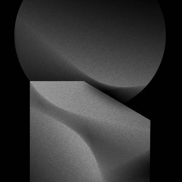 Abstract Grainy Geometric Composition, minimal, monochrome, monochrome