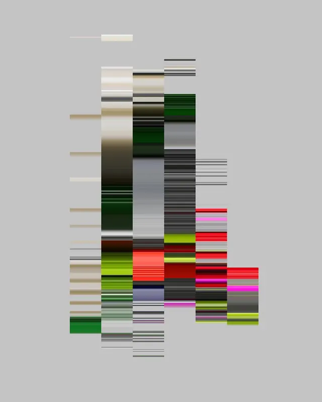 Abstract Data Visualization Collage, swiss, brutalist, high-contrast
