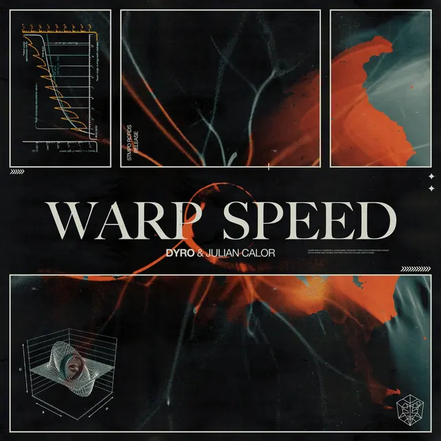 WARP SPEED Album Cover, technical, dark-mode, dark