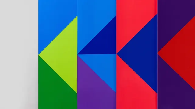 Geometric Color Block Composition, minimal, swiss, vibrant